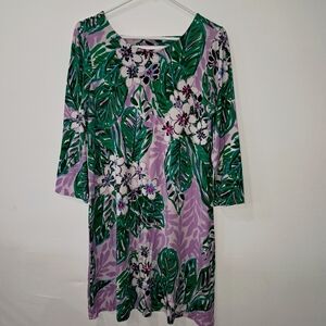 Lilly Pulitzer Green and Pink Floral Dress